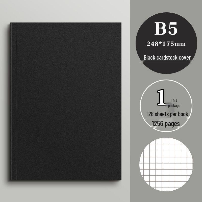 Cowhide Journal B5: White Pages for DIY, Hand-Painted Designs, 6-Opening Horizontal Line, Mind Map, Grid Book.