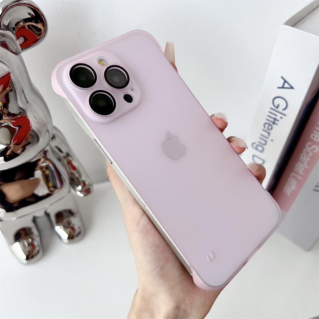 Etui na telefon komórkowy IPhone15promax Ultracienkie Bezramkowe Apple 14 Skóra Matowe 13 Otwór na serum Osłona ze szkła