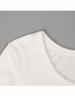 Peachzhou Mousse Elastic Three-Layer Raw-Edge Collar Casual Loose Wide Round Neck Long Sleeve Base Layer