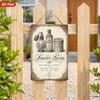 Vintage Powder Room Metal Sign with Perfume Bottle, Tooth Powder, and Buttermilk Soap