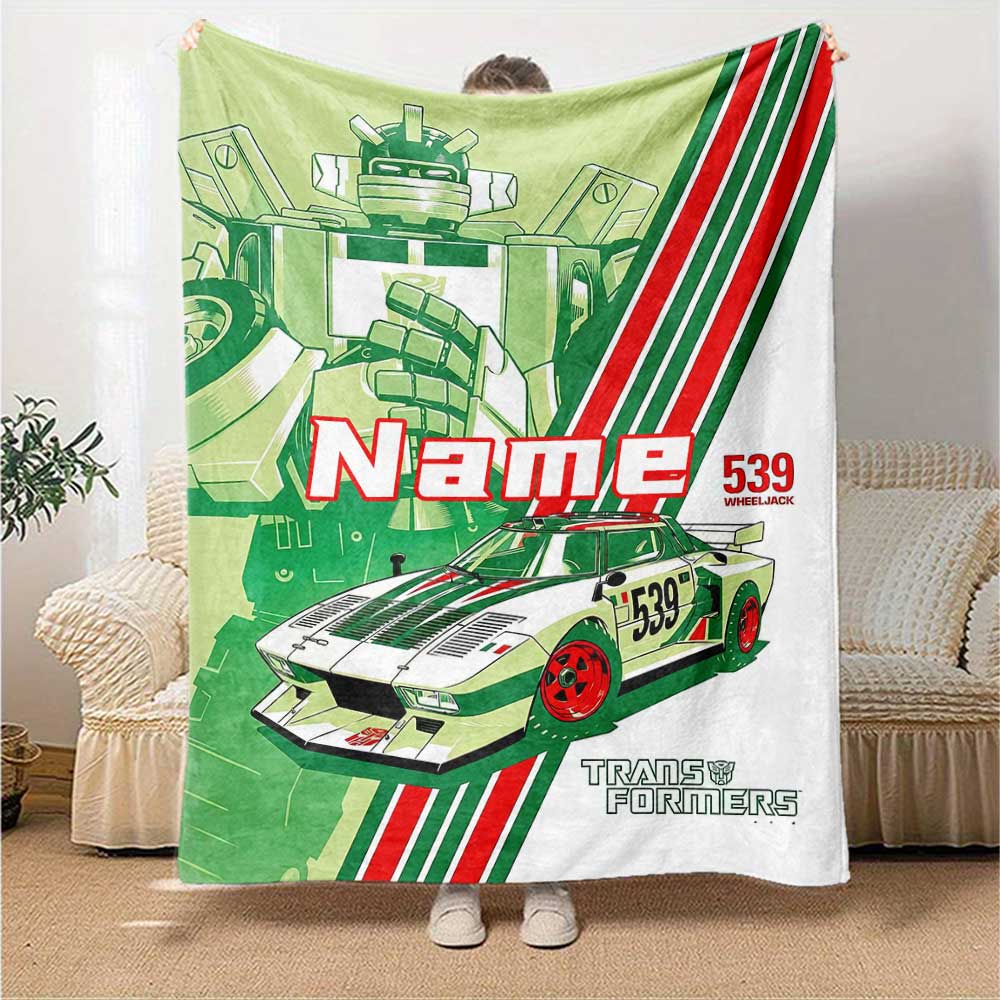 Love Transformers (8) Customize Your Name Blanket Lightweight Personalized Blanket Soft & Cozy for Picnics Seaside Office Home Decor