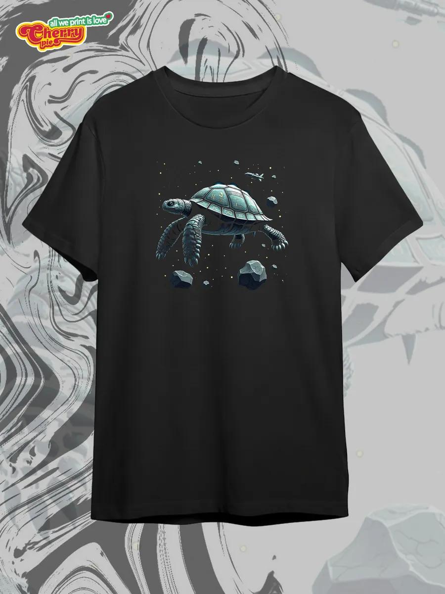 Black T-shirt with Shiba Inu print L