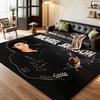 Michael Jackson Portrait Signature Printed Rug Absorbent Nonslip Carpet For Hallway Balcony Study Home Party Decor Halloween Gift
