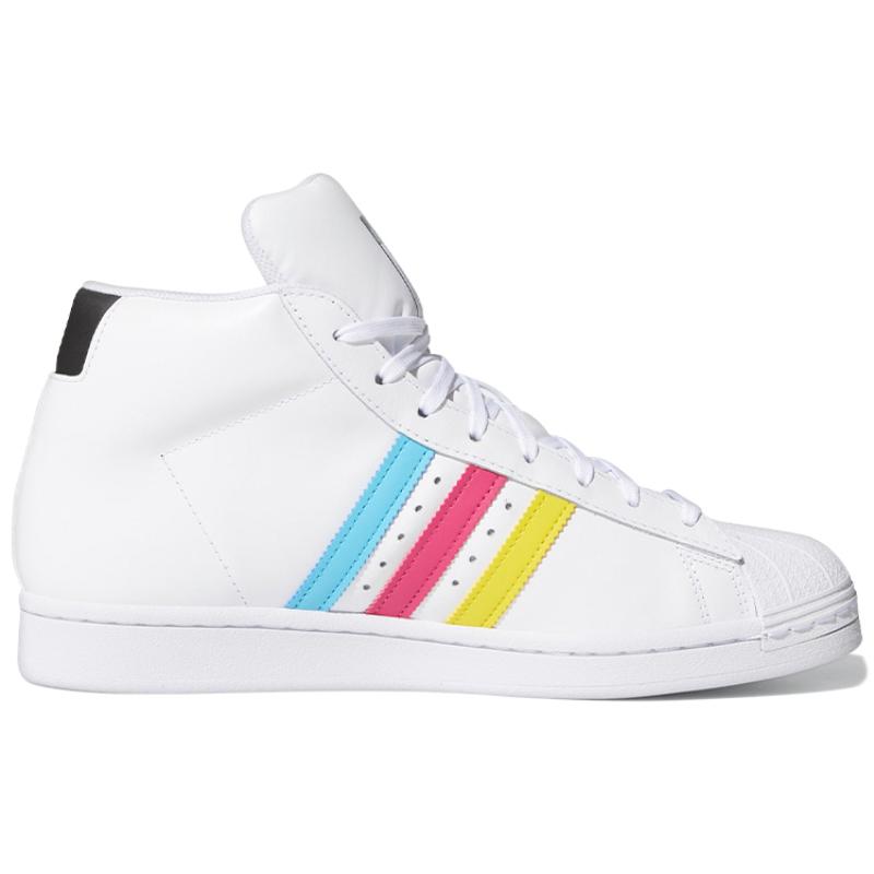 Adidas Pro Model 'Colorful Trefoil   Cloud White' Sneakers FX0183