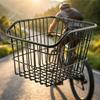 Bike Rear Rack with Basket Long-Lasting for Grocery Shopping, Commuters