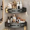 3PCS Corner Shower Caddy - No-Drill Adhesive Bathroom Storage Rack, Wall-Mounted Organizer for Shampoo & Essentials