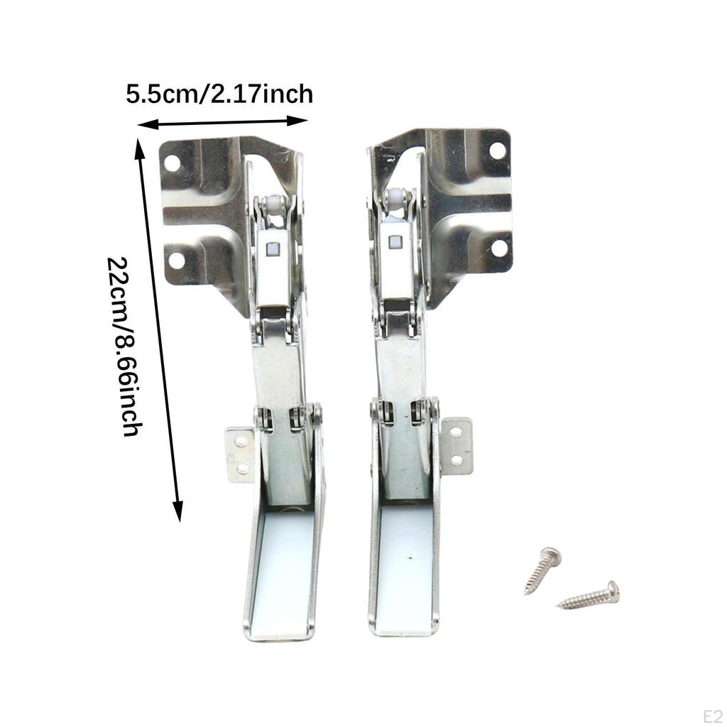 2Pcs Fridge Freezer Door Hinges Refrigerator Easy To Install Mounting Screws Flat