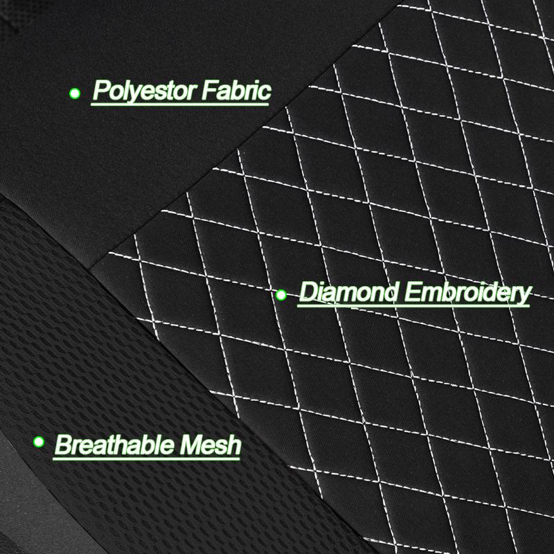 Pełny zestaw pokrowców na siedzenia samochodowe przednia i tylna dzielona ochrona ławki i konstrukcja poduszki powietrznej Carstyling uniwersalne samochody pasujące do Kia Rio dla