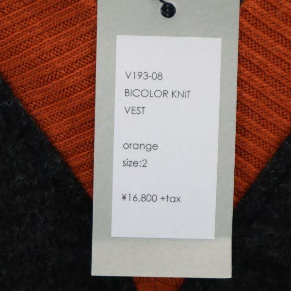 unused VAST222 19AW made in Japan By color V neck Knit vest 2 Men's Used