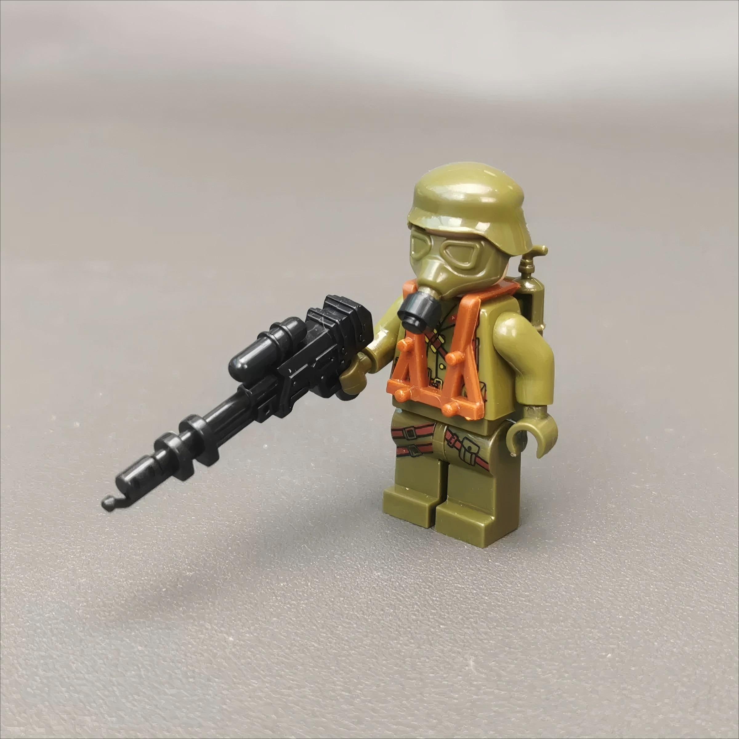 MOC Military Fire Fighters Chemical Defense Soldiers Building Blocks Gifts Ornaments Collection