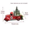 Red Christmas Truck, Little Red Truck Christmas Decor With Christmas Trees And LED String Lights