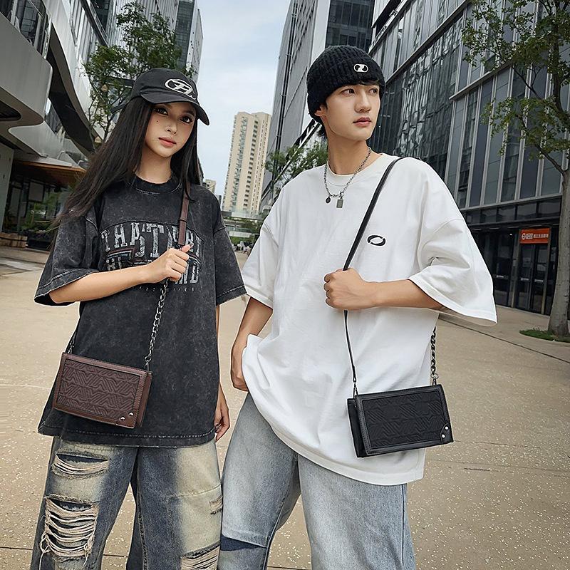 Niche total sense box bag men's ins trendy brand small square bag high sense women's bag sports style mobile phone messenger bag