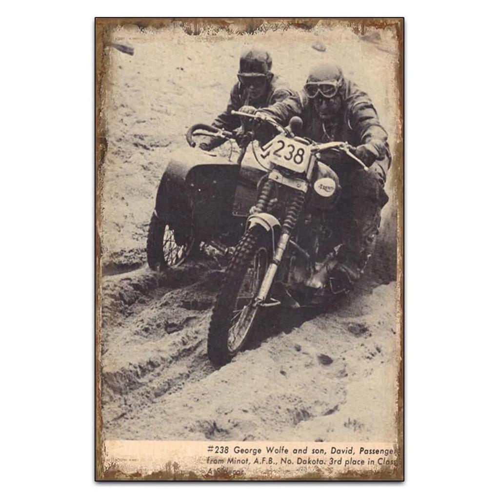 Decor Old Motorcycles Vintage Metal Tin Signs Ride Free Funny Poster Decor for Cafe Garage Bar Pub Club Man Cave Wall Decoration