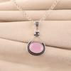 Rose Chalcedony Gemstone 925 Sterling Silver Customize Partywear Pendant 1.7" Engagement Gift For Her VPP-1-17