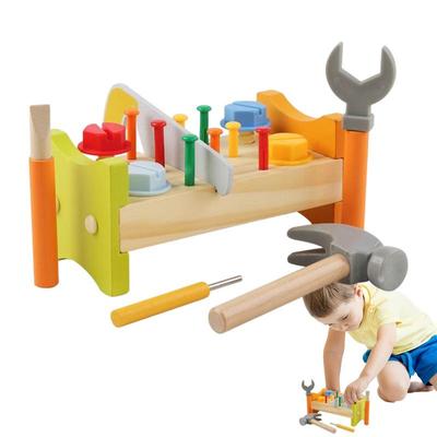 Kids Tool Bench Pretend Play Σετ πάγκου εργασίας για ηλικίες 2 3 4 5 Εκπαιδευτικά παιχνίδια προσχολικής εκπαίδευσης Montessori Παιχνίδια εκμάθησης αισθητηριακό παιχνίδι