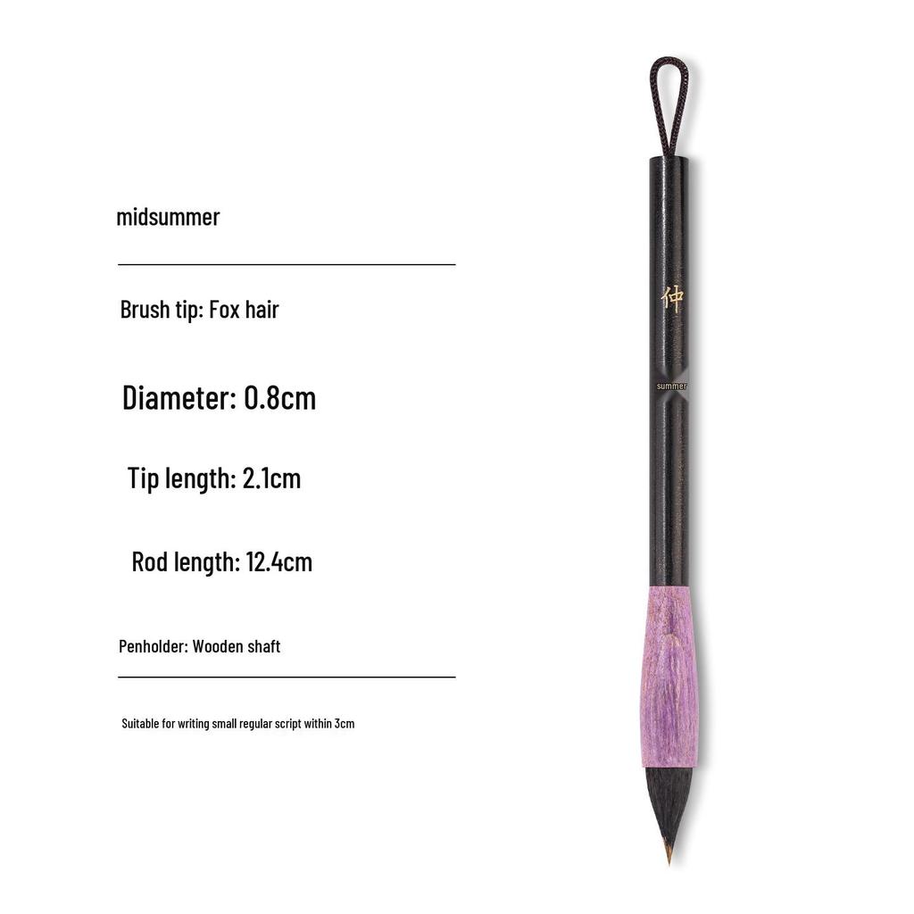 Purple Wolf Bristle Chicken Spur Brush Pen for Calligraphy and Sutras