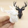 Plastic Dollhouse Deer Head Ornament 1/12 Miniature Scene Ornament Doll House Wall Decoration  Toy