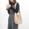 Women's Lightweight Knit Underarm Shoulder Bag Soft Knitted French Tote Casual Daily Handbag Trendy Shoulder Purse