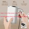 Automatic Stirring Mug with LED Temperature Display, Rechargeable Magnetic Coffee Cup with Lid - 12oz for Home or Office.