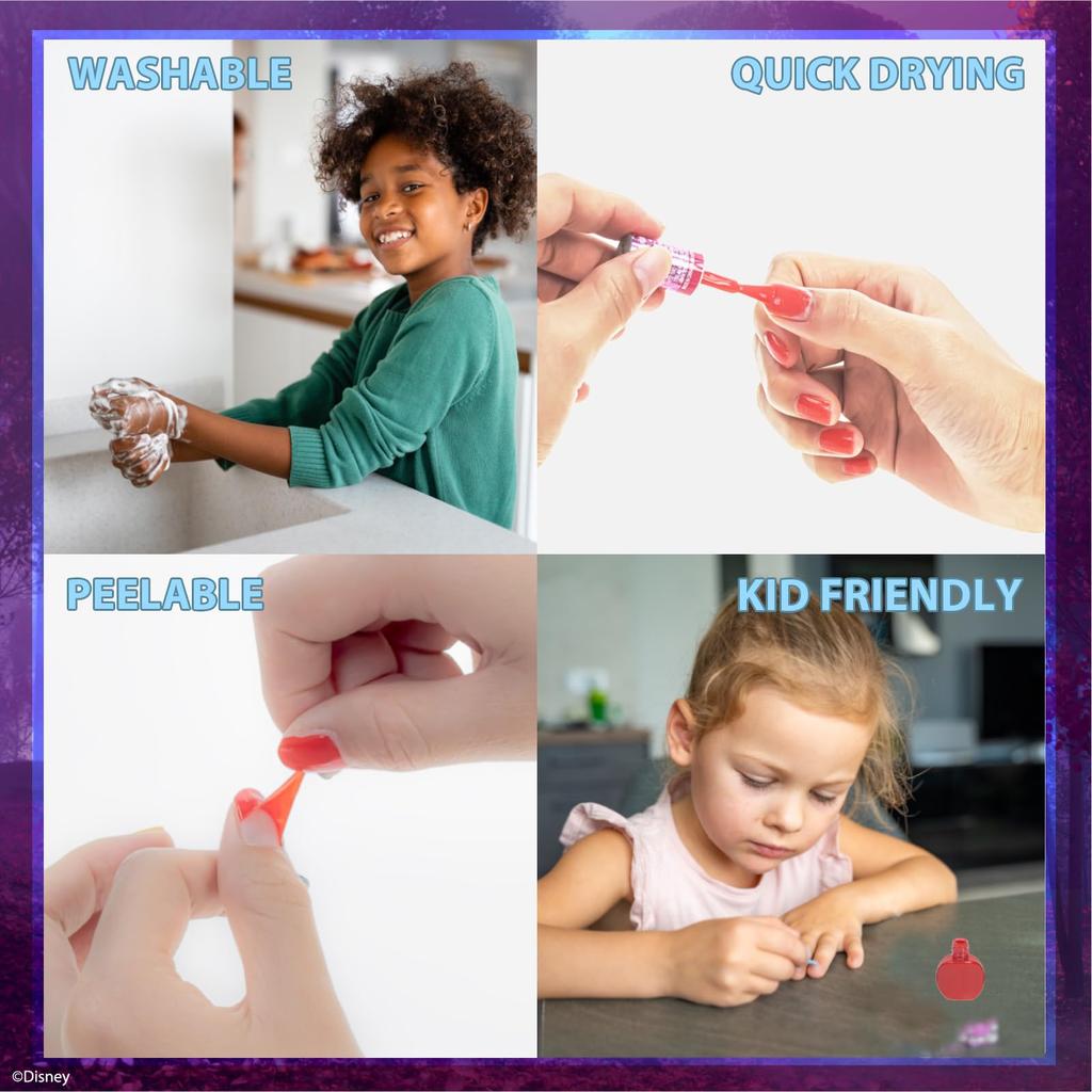 TownleyGirl Frozen 2 Disney Princess Frozen 2 Washable Luxury Makeup Set: Nail Polish, Nail Stickers, and Lip Gloss [Parallel Import]