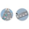 Nukido Children's Teepee Tent With Lights - Gray With Stars