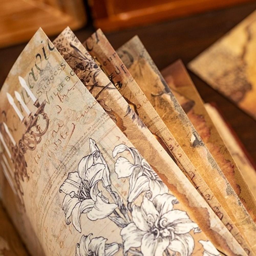 Flower Butterfly Printed Vintage Hardcover Notebook 192 Sheets Planner Notebook Unisex