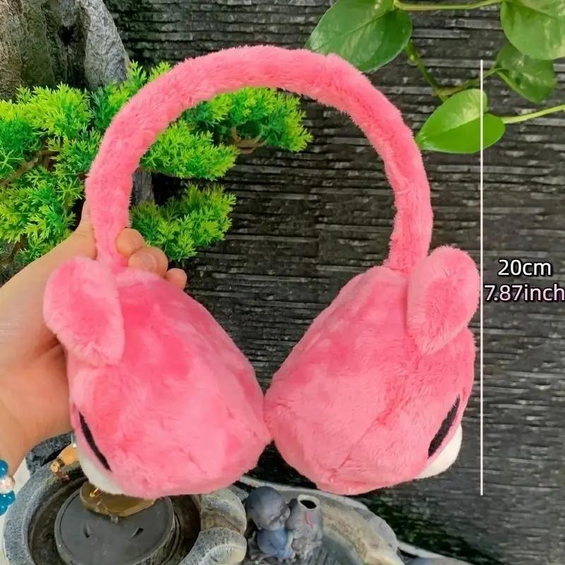 Gewelddadige Beer Bloed Roze Beer Sombere Beer Pluche Oorwarmers Roze black