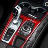 Adesivo de Painel de Marchas em Fibra de Carbono para BMW X5/X6 E70/E71 Console Interior
