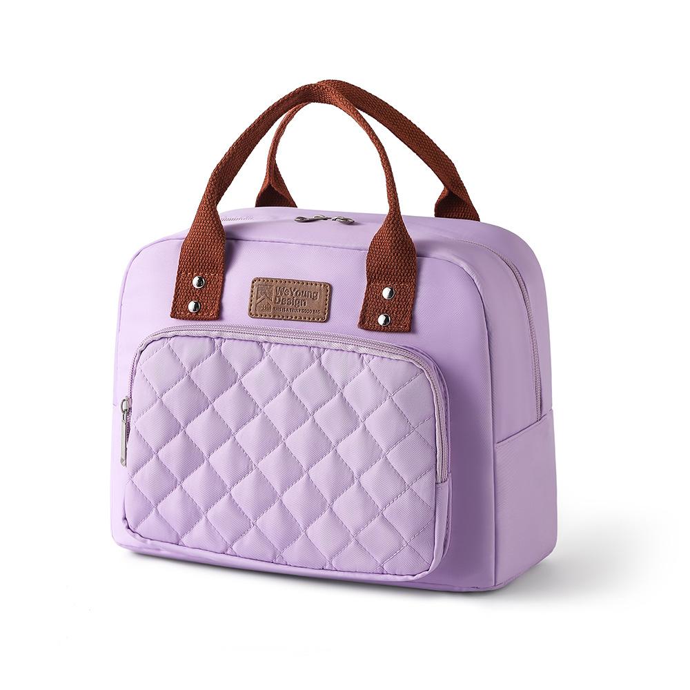 

Изолированный ланч-бокс для мужчин и женщин – герметичная сумка-холодильник с 4 карманами, регулируемым ремешком, идеально подходит для работы, путешествий и пикников One Size фиолетовый