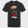 Men's Fashion 3D Bear Print Short-Sleeve T-Shirt for Couples