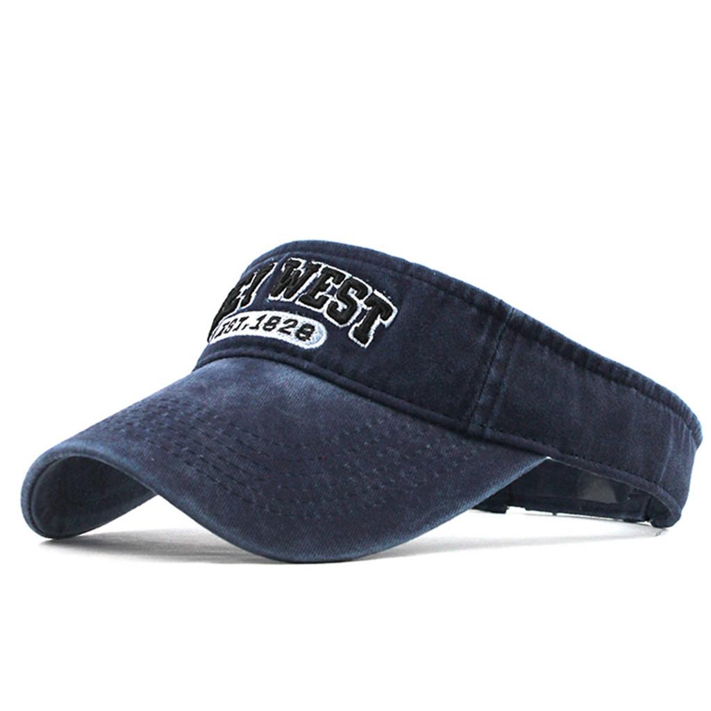 Pălărie de soare goală unisex, șapcă din pânză spălată, broderie în aer liber