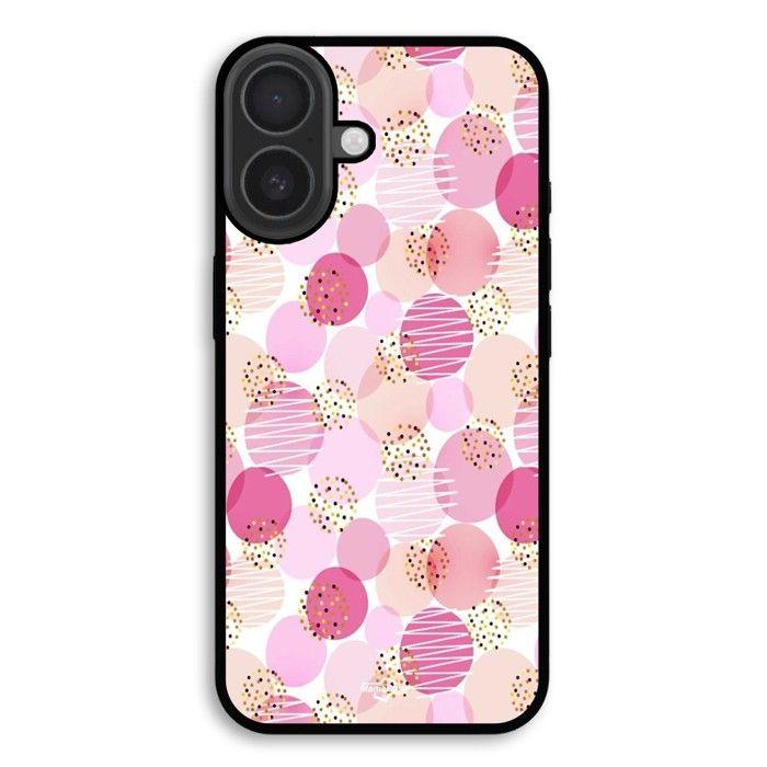Coque de téléphone - MANIACASE - iPhone 17 - Silicone TPU - Souple - Texture rose rond