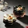 Dekorative Snackschalen Kirschblüten-Saucenschale, Keramik Sushi Soja-Dip-Schale, Kleines Einzigartiges Brennstoffwechsel-Geschirr, Gewürz-Vorspeisen-Servier