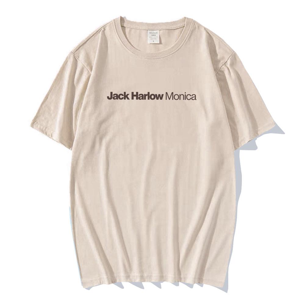 Jack Harlow Monica T-shirt Album Design Graphic Print Tees Short Sleeve 100Cotton Male/Female Tshirts Streetwear Soft Casual Anime T-shirt Summer Tops