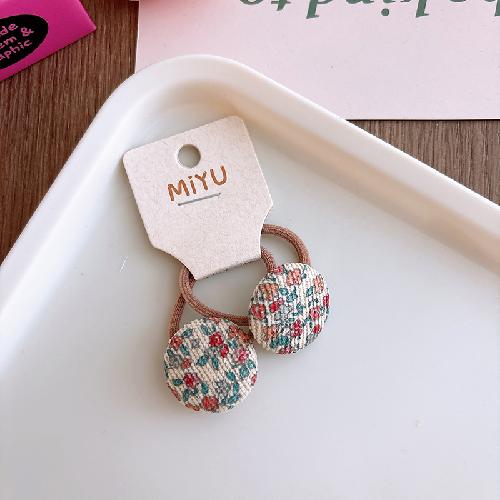 

Children s Break Clip Sweet Versatile Girls Fabric Hairpin Korean Milk Coffee Color Floral Button Hairline Baby Hair Accessories