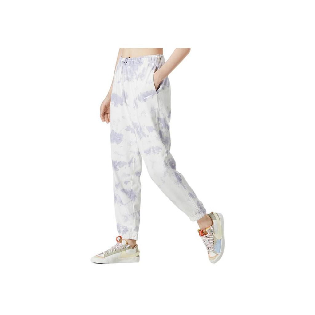Nike Tie-Dye Kordelzug Bündchen Sweatpants Damen Unterteile Weiß DM6715-580
