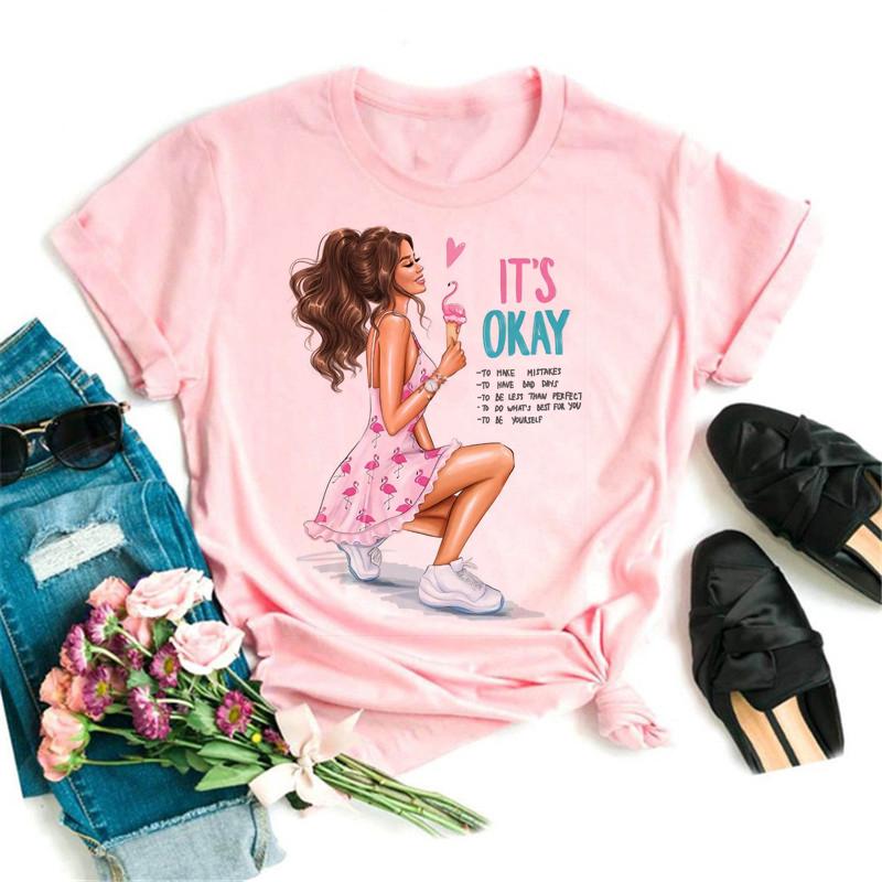 

Maycaur модная женская футболка с забавным принтом для девочек, повседневные черные топы в стиле 90-х, женская футболка с принтом Harajuku L