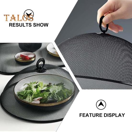 2Pcs Food Protector Fine Mesh Dustproof Metal Long Lasting Table Outdoor Picnic Food Umbrella Cover Net Kitchen Supplies