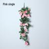 Decorazione con Rampicante di Rose da Appendere a Parete per Interni - Cesto di Fiori Artificiali per Soggiorno
