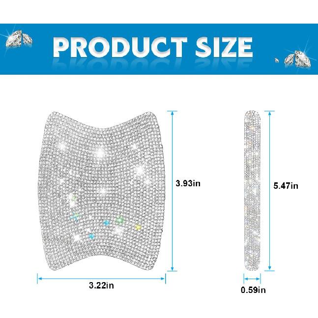 Mandark 8PCS Bling Car Door Handle Protector, Crystal Rhinestone Vehicle Door Bowl Protective Sticker, Glitter Anti-Scratch Auto Decor Decals