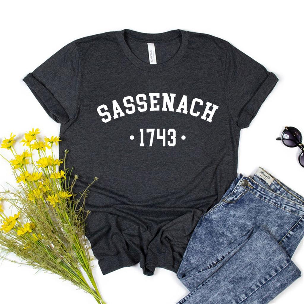 Sassenach 1743 Unisex T Shirt Outlander Book Series TShirt Claire Jamie Fraser Shirt Outlander Tv Show Inspired Tee Vintage Top