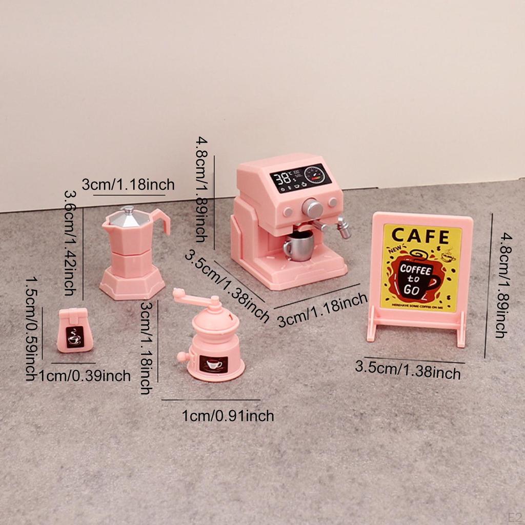 Miniature Coffee Maker Kitchen Toys Decoraions Scene Model Mini Appliances Simulated Dollhouse