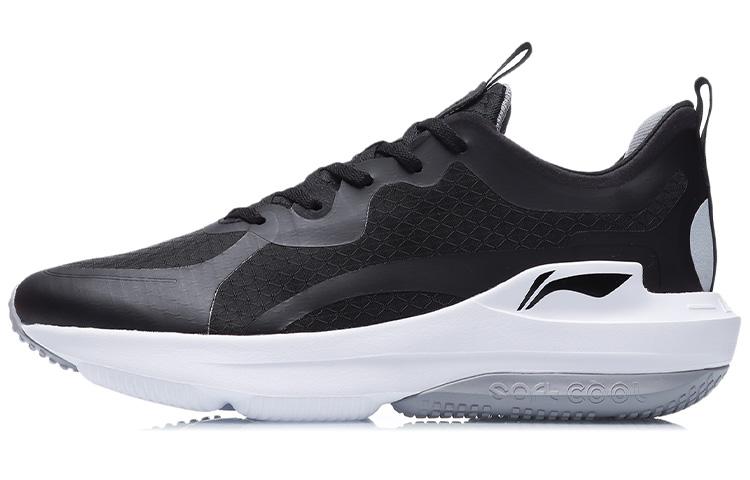 Li Ning Soft COOL Casual Shoes Men s Low Top Black/White ARHR045-2 43