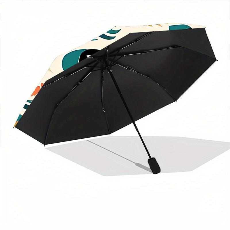 1pc Dogs Floral Automatic Open/Close Umbrella with One Touch Button,, Windproof Design   Lightweight Portable Umbrella for Women & Men6053