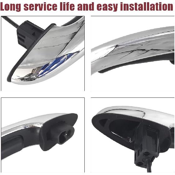 Outside Door Handle Fit for Mini Cooper R50 R52 R53 R55 R56 R57 R58 R59 Replace 51211513110 51217147504 51217198472, Passenger Side Right