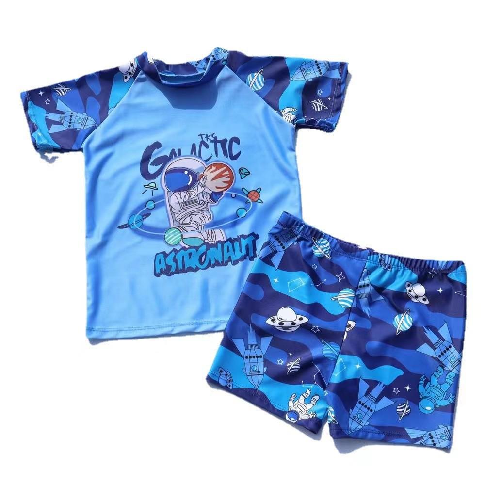 Boys Sun Protection Two-Piece Swim Set - Quick Dry Swim Trunks, Sizes S/M/L XL
