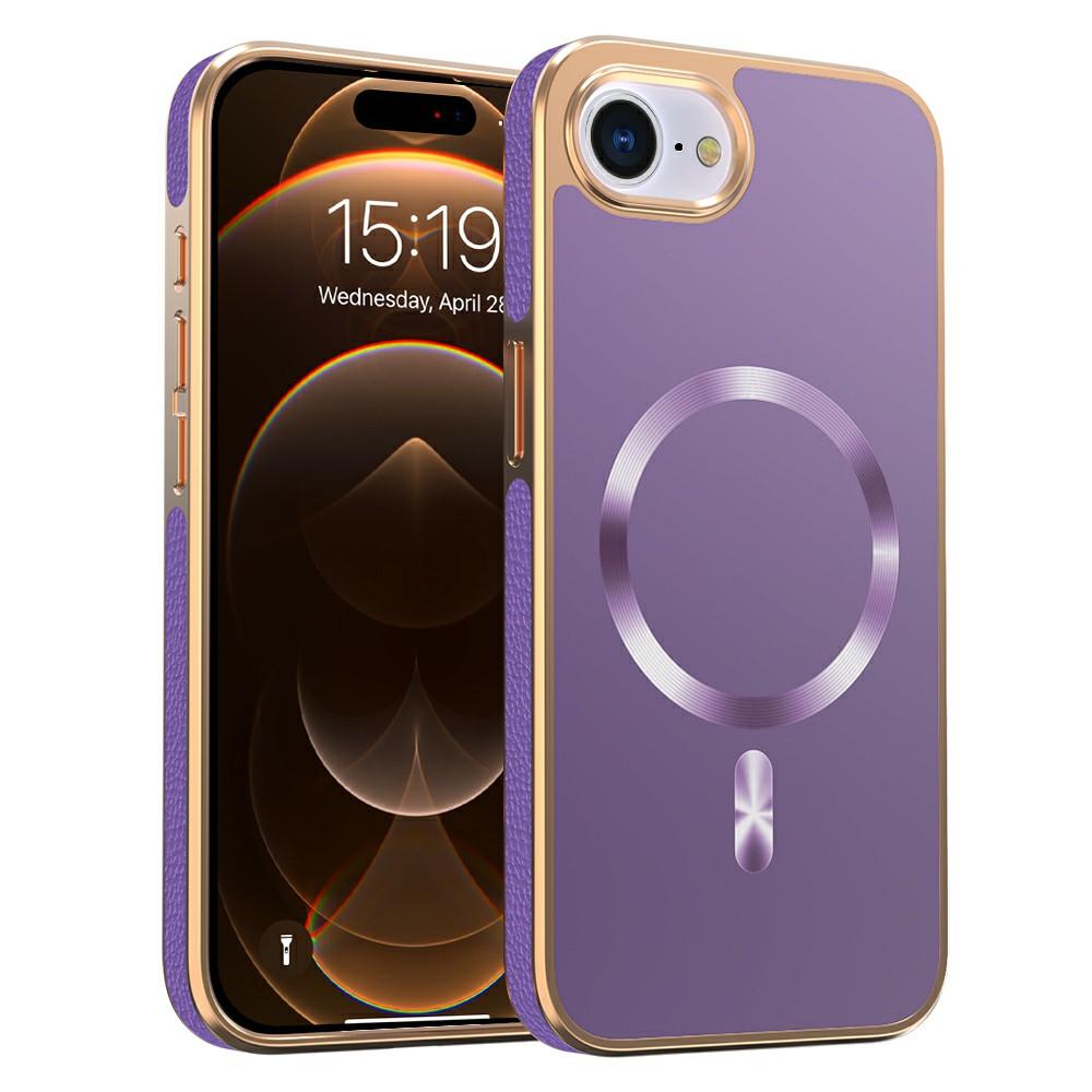 For iPhone 16e Magnetic Case Electroplating Anti-Drop TPU+PC Phone Back Cover