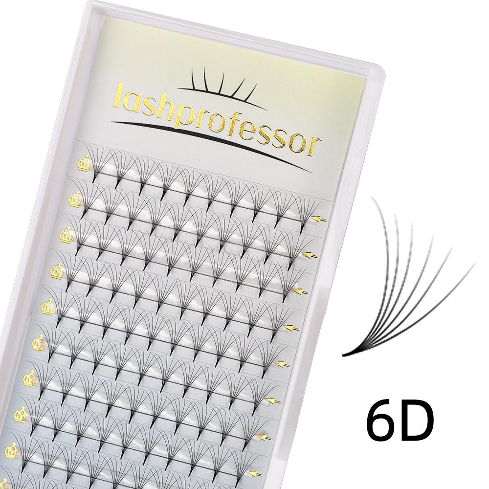 Lashprofessor 3D/4D/5D/6D Sharp Premade Volume 320Fans 8D/10D/12D Individual Lash Extension Pointy Thin Stem Russian Volume Lash
