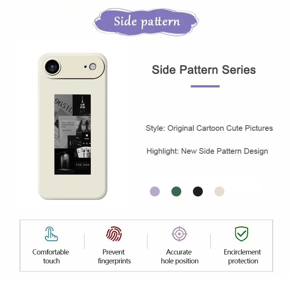 Pro iPhone 17 Air Pouzdro Prošívání Vzor s potiskem fotografií Rovný okraj TPU Zadní kryt na telefon