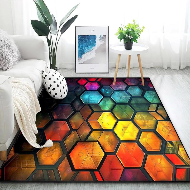 Visual Creative 3D Pattern Carpet for Home Living Room Bedroom Sofa Doormat Decor Large Area Rug Non-slip Floor Mat Very Fashion